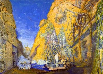 俄罗斯芭蕾舞剧《蓝神》的布景设计《蓝神》，1911年 作者 莱昂·巴克斯特