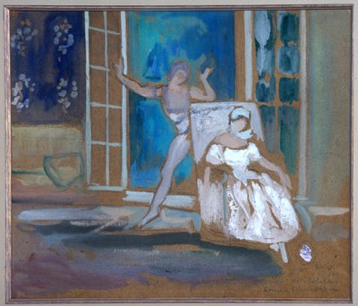 Vaslav Nijinski (1889-1950) and Tamara Karsavina (1885-1978) in the ballet "Le spectre de la rose" 作者 莱昂·巴克斯特