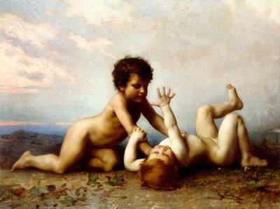 战斗男孩，1889年 作者 莱昂·巴齐勒·佩罗