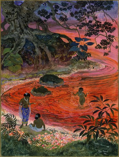 Victor Barrucand的《 Le Chariot de Terre Cuite》一书中的插图 作者 莱昂·乔治·卡雷