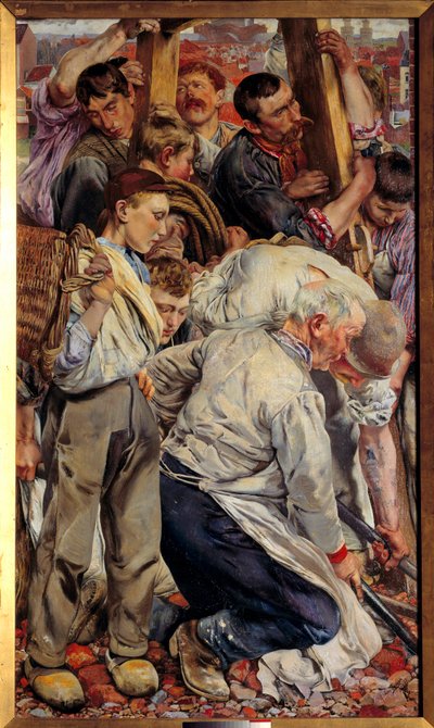 社会现实主义：“工人时代”Leon Henri Frederic (1856-1940) (ec.belg) 1897 Sun. 1,63x0,94 m 巴黎，奥赛博物馆 作者 莱昂·亨利·玛丽·弗雷德里克（Leon Henri Marie Frederic）