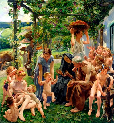 1901年三重奏“黄金时代”的右侧小组（三联画见309507） 作者 Leon Henri Marie Frederic