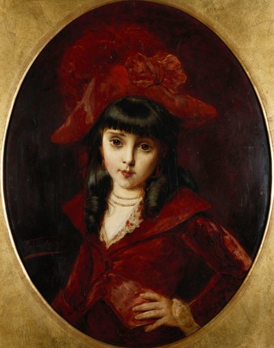 红色礼服，1881年 作者 利昂·赫伯