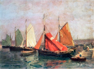 布列塔尼的海岸》，约1907-1915年 作者 莱昂·休伯特
