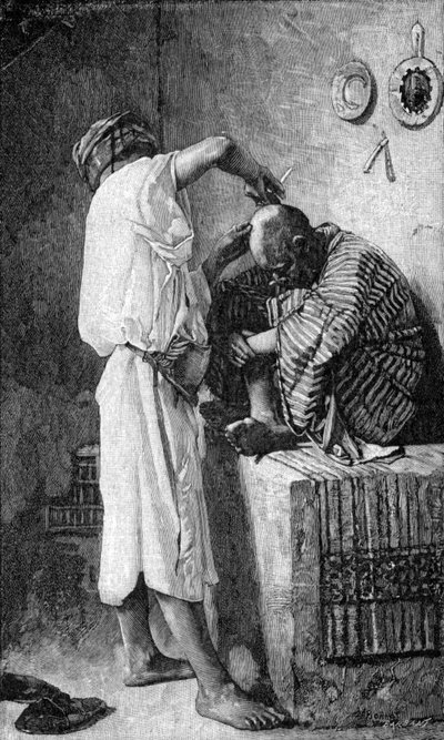 伊斯坦布尔的理发师 作者 Leon Joseph Florentin (后) Bonnat