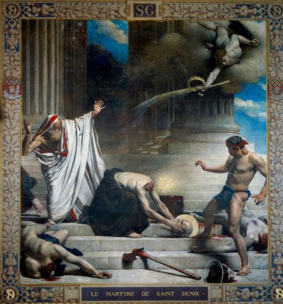 圣丹尼斯的殉难，巴黎埃维克的画作 Leon Joseph Bonnat (1833-1922) 19 世纪 - 巴黎，万神殿 作者 莱昂·约瑟夫·弗洛伦汀·波纳特