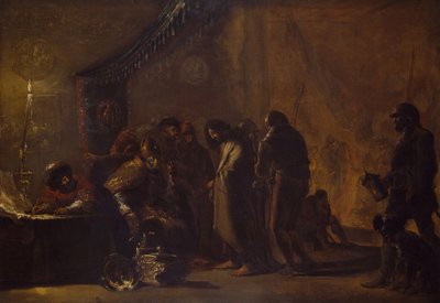 基督在该亚法面前，1640-1645。 作者 伦纳德·布雷默