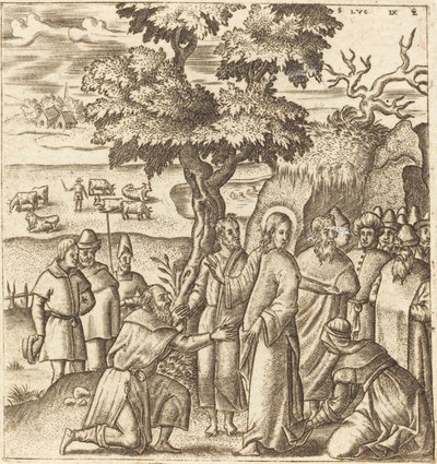 基督治好了一个生病的女人 作者 Leonard Gaultier