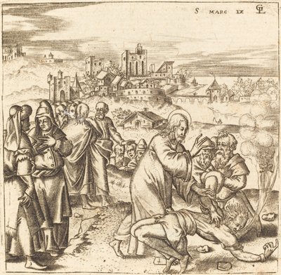 基督医治癫痫病男孩 作者 Leonard Gaultier