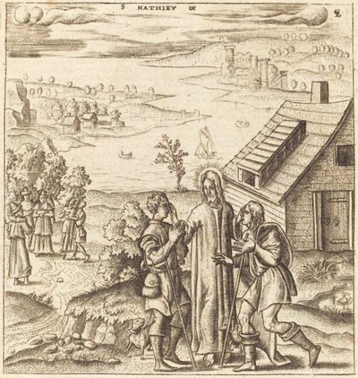 基督医治两个盲人 作者 Leonard Gaultier