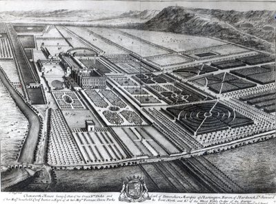 Chatsworth House，由Johannes Kip雕刻 作者 伦纳德·奈夫