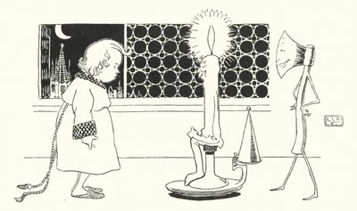蜡烛来了，照亮你的床（雕刻）。 作者 伦纳德·莱斯利·布鲁克