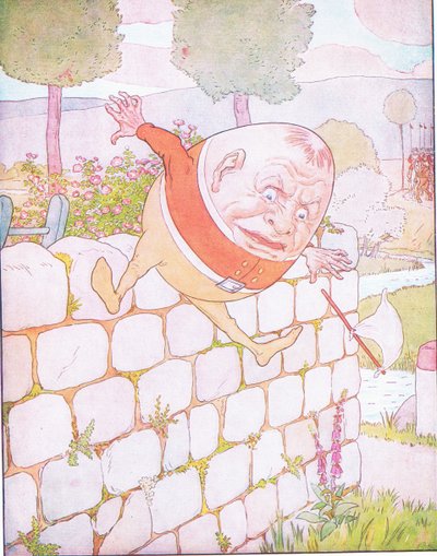 矮胖子摔了个大跟头（彩色平版画 作者 伦纳德·莱斯利·布鲁克