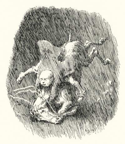 约翰-库克有一匹小灰母马（雕刻）。 作者 伦纳德·莱斯利·布鲁克