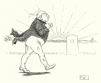 有一个人，他一无所有，强盗就来抢他（雕刻）。 作者 伦纳德·莱斯利·布鲁克