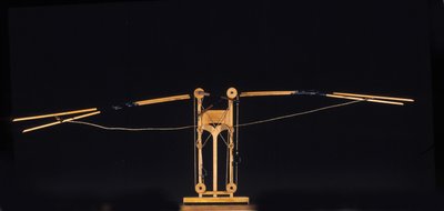 机翼飞行的机翼。 模型来自列奥纳多·达·芬奇 (Leonardo da Vinci) 的绘图。 米兰科技博物馆。 作者 达芬奇（后）芬奇
