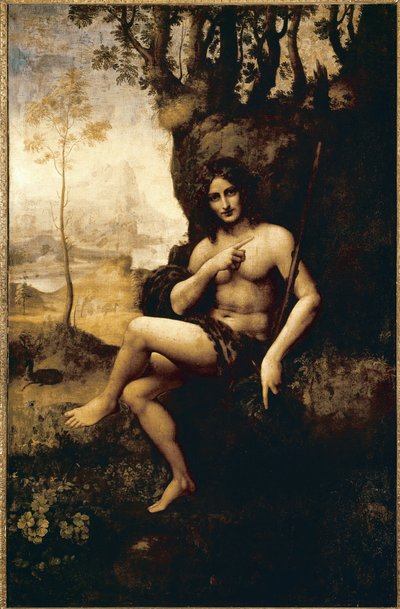 巴克斯（油画转印在画布上 作者 莱昂纳多·达（芬奇工作室）