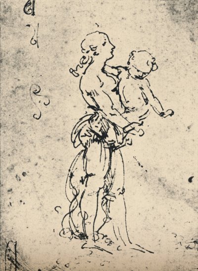 载有孩子的妇女，c1481 1945年 作者 达芬奇（Leonardo da Vinci）
