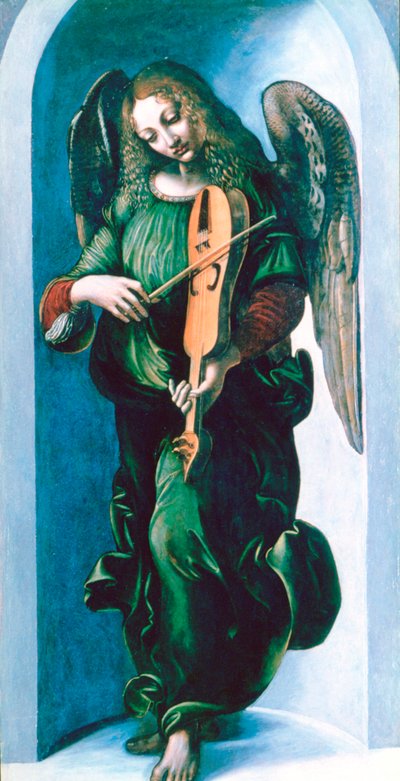绿色天使与维耶尔，c1500 作者 达芬奇（Leonardo da Vinci）