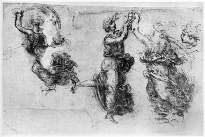 1954年15世纪末或16世纪初跳舞的女人。 作者 达芬奇（Leonardo da Vinci）