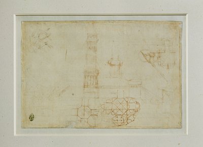 两份关于中央平面建筑的研究 ... 作者 达芬奇（Leonardo da Vinci）