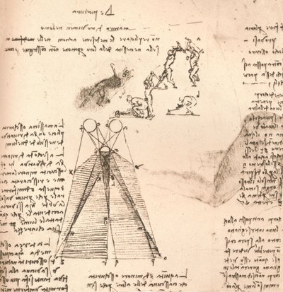 图示明暗理论的示意图和图形草图，c1472-c1519 1883 作者 达芬奇（Leonardo da Vinci）