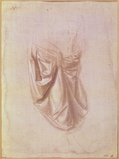 帷幔研究（画布上的水粉） 作者 达芬奇（Leonardo da Vinci）