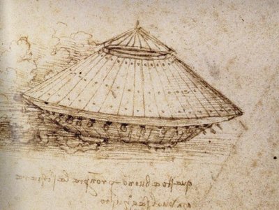 装甲坦克图纸，大约1485年 作者 达芬奇（Leonardo da Vinci）