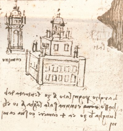 城堡和别墅项目图纸，c1472-c1519 1883 作者 达芬奇（Leonardo da Vinci）