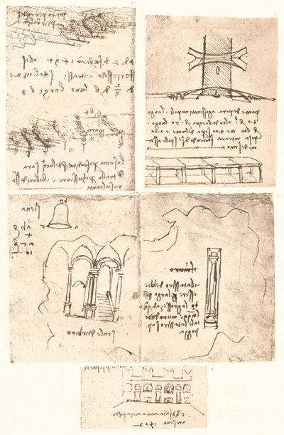 四幅地形图，c1472-c1519 1883 作者 达芬奇（Leonardo da Vinci）