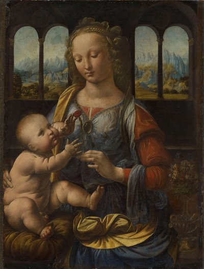 德语：Madonna mit der Nelke 康乃馨圣母玛利亚 作者 达芬奇（Leonardo da Vinci）