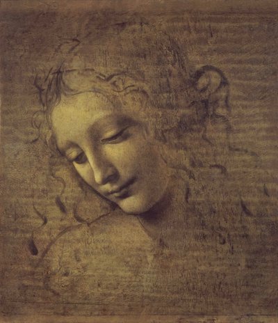 女人头像 拉-斯卡皮利亚塔，15世纪 作者 达芬奇（Leonardo da Vinci）