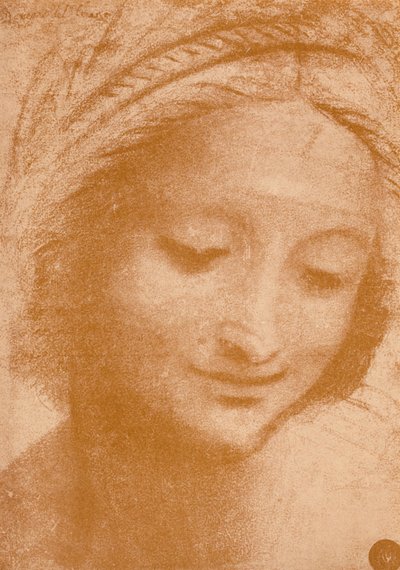 女人的头，约15世纪，1932年 作者 达芬奇（Leonardo da Vinci）