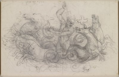 达芬奇 - 海神，约 1504-5 年 作者 达芬奇（Leonardo da Vinci）
