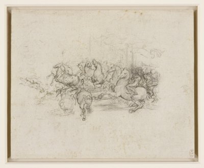 达芬奇 - RCIN 912339，骑兵队，约 1503-4 年 作者 达芬奇（Leonardo da Vinci）