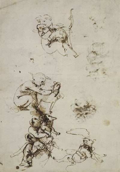 达芬奇，1857,0110.1 号文物 - 直面（大英博物馆） 作者 达芬奇（Leonardo da Vinci）