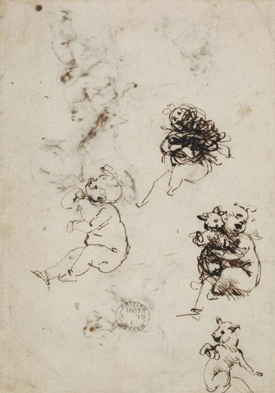 达芬奇，展品 1857.0110.1 - 背面（大英博物馆） 作者 达芬奇（Leonardo da Vinci）