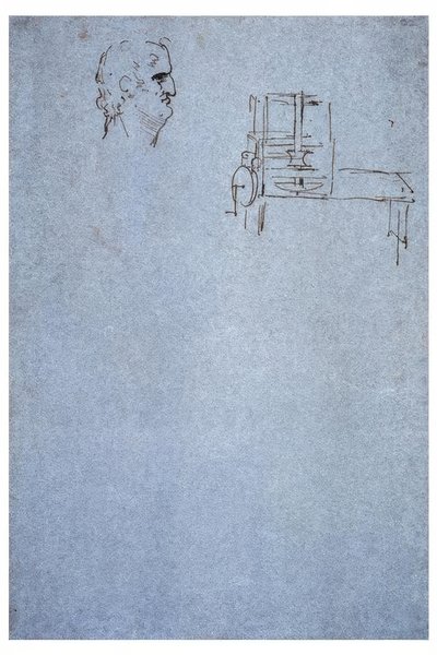 男性侧面肖像 作者 达芬奇（Leonardo da Vinci）