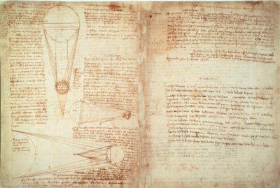 关于地球和月亮与太阳的关系的注释和两个图表 作者 达芬奇（Leonardo da Vinci）