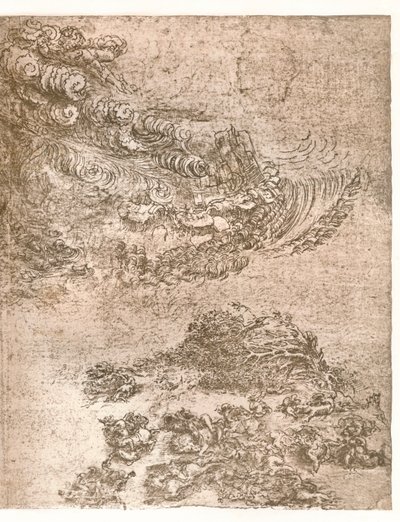 暴风雨的代表，c1472-c1519 1883。 作者 达芬奇（Leonardo da Vinci）