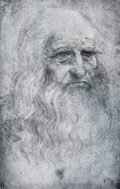 达·芬奇（Leonardo da Vinci）的自画像，c1512-1515，1954年 作者 达芬奇（Leonardo da Vinci）