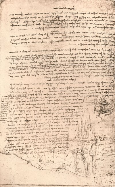 亚美尼亚山脉的素描，c1472-c1519 1883年 作者 达芬奇（Leonardo da Vinci）