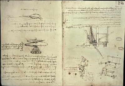 螺旋桨和飞行器研究 作者 达芬奇（Leonardo da Vinci）