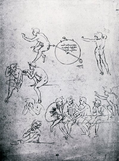 贤士崇拜和最后的晚餐研究，19世纪15世纪。 作者 达芬奇（Leonardo da Vinci）