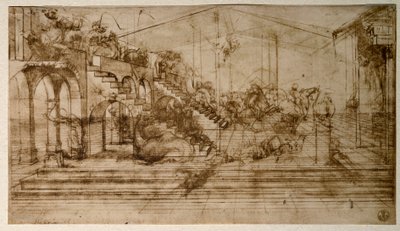 麦琪的崇拜》研究（铅笔画 作者 达芬奇（Leonardo da Vinci）