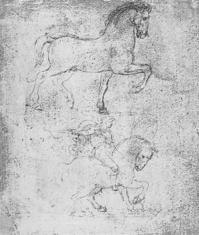斯福尔扎纪念碑的研究，c1482-c1499 1883 作者 达芬奇（Leonardo da Vinci）