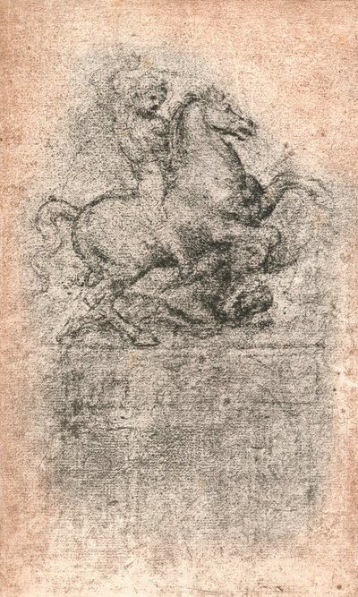 斯福尔扎纪念碑的研究，c1482-c1499 1883 作者 达芬奇（Leonardo da Vinci）