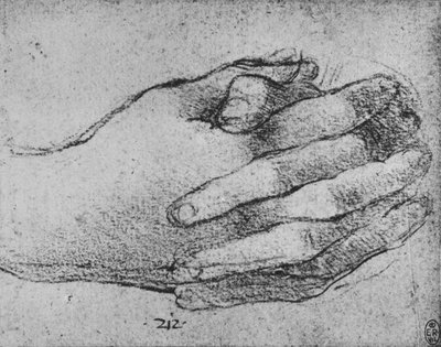 扣手研究，c1480，1945年 作者 达芬奇（Leonardo da Vinci）