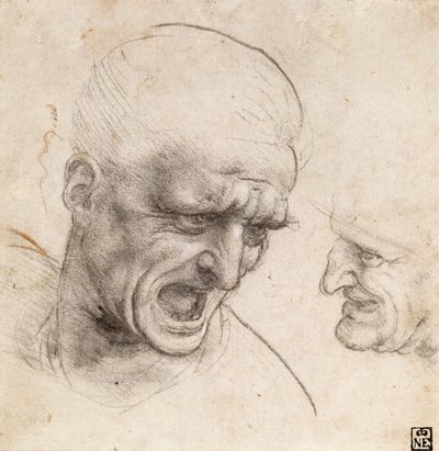 安吉利战役两个勇士头像的研究 作者 达芬奇（Leonardo da Vinci）