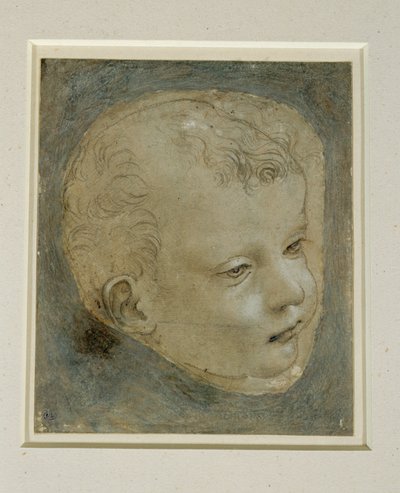 儿童头部向右四分之三... 作者 达芬奇（Leonardo da Vinci）